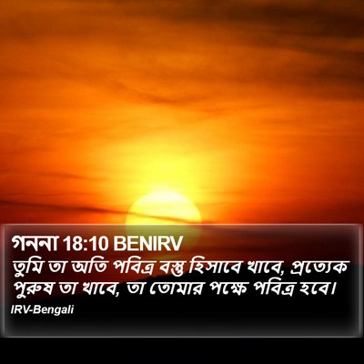 গননা 18:10 BENIRV Bible Verse Image
