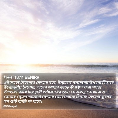 গননা 18:11 BENIRV Bible Verse Image