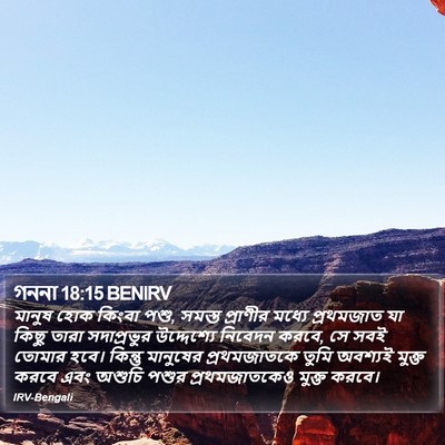 গননা 18:15 BENIRV Bible Verse Image