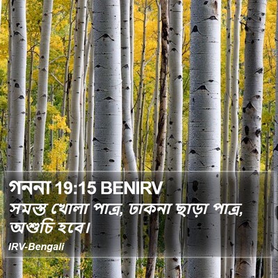 গননা 19:15 BENIRV Bible Verse Image