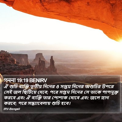 গননা 19:19 BENIRV Bible Verse Image