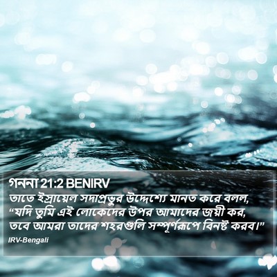 গননা 21:2 BENIRV Bible Verse Image