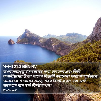 গননা 21:3 BENIRV Bible Verse Image
