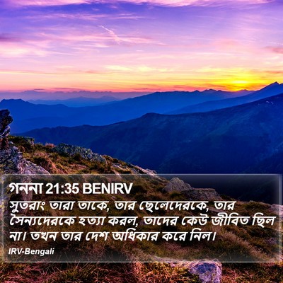 গননা 21:35 BENIRV Bible Verse Image