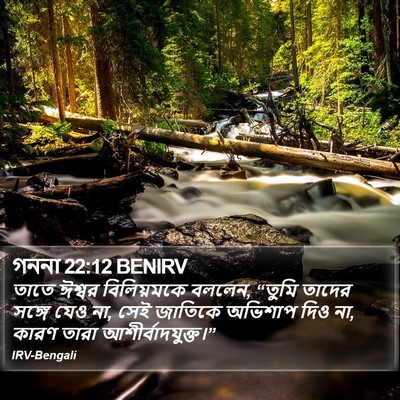 গননা 22:12 BENIRV Bible Verse Image