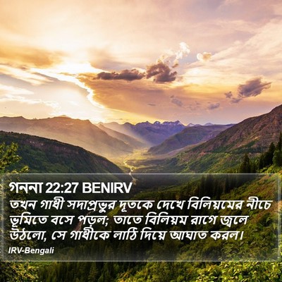 গননা 22:27 BENIRV Bible Verse Image