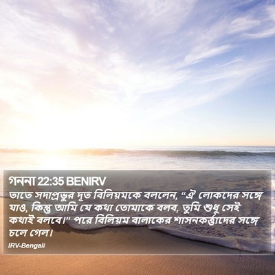 গননা 22:35 BENIRV Bible Verse Image