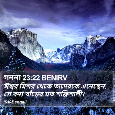 গননা 23:22 BENIRV Bible Verse Image