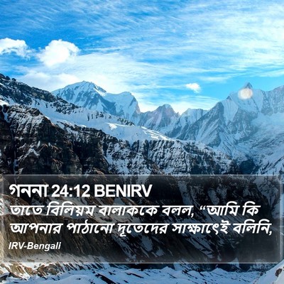 গননা 24:12 BENIRV Bible Verse Image