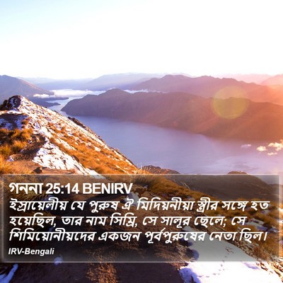 গননা 25:14 BENIRV Bible Verse Image