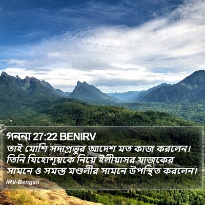 গননা 27:22 BENIRV Bible Verse Image