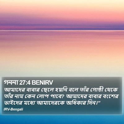 গননা 27:4 BENIRV Bible Verse Image