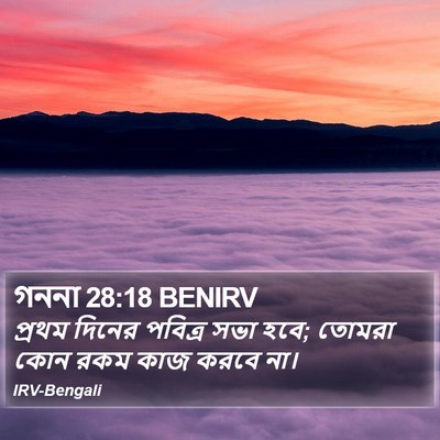 গননা 28:18 BENIRV Bible Verse Image