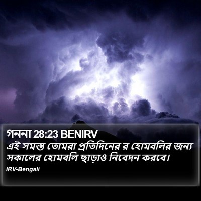 গননা 28:23 BENIRV Bible Verse Image