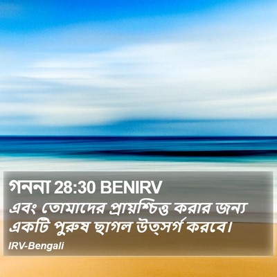 গননা 28:30 BENIRV Bible Verse Image