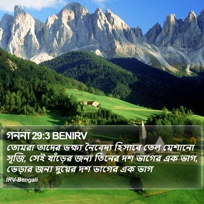 গননা 29:3 BENIRV Bible Verse Image