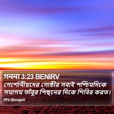 গননা 3:23 BENIRV Bible Verse Image