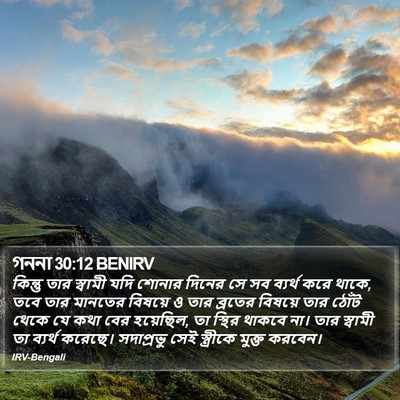 গননা 30:12 BENIRV Bible Verse Image