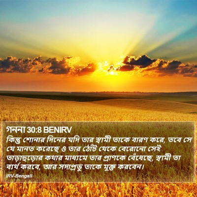 গননা 30:8 BENIRV Bible Verse Image