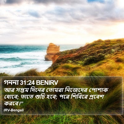 গননা 31:24 BENIRV Bible Verse Image