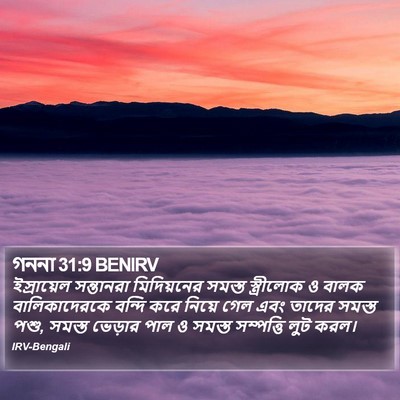 গননা 31:9 BENIRV Bible Verse Image