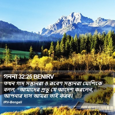গননা 32:25 BENIRV Bible Verse Image