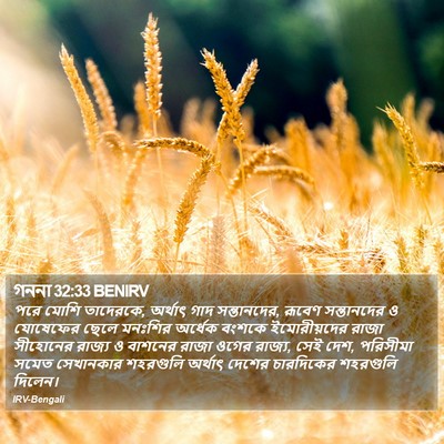 গননা 32:33 BENIRV Bible Verse Image