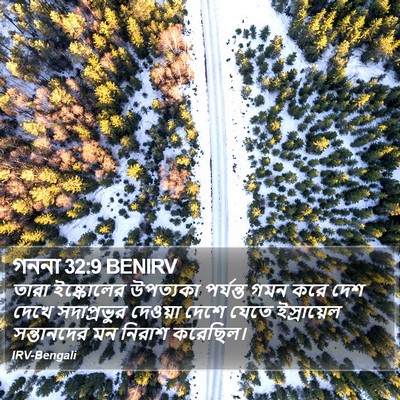 গননা 32:9 BENIRV Bible Verse Image