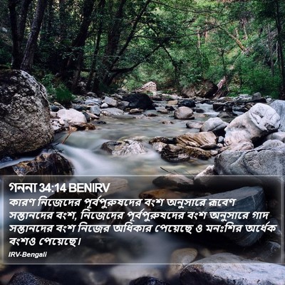 গননা 34:14 BENIRV Bible Verse Image
