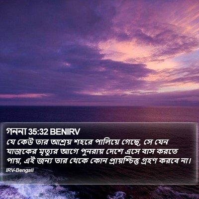 গননা 35:32 BENIRV Bible Verse Image