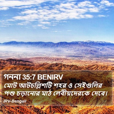 গননা 35:7 BENIRV Bible Verse Image