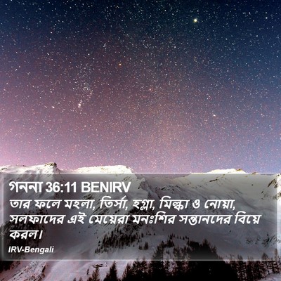 গননা 36:11 BENIRV Bible Verse Image