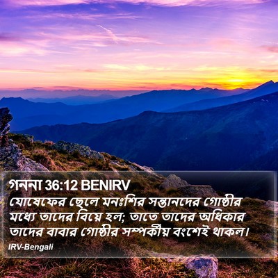 গননা 36:12 BENIRV Bible Verse Image