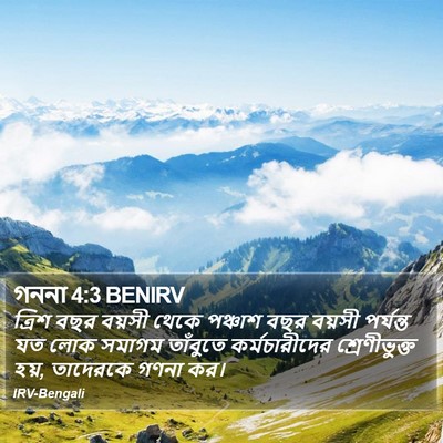 গননা 4:3 BENIRV Bible Verse Image