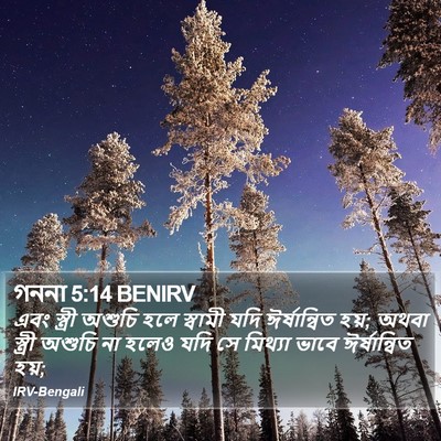 গননা 5:14 BENIRV Bible Verse Image