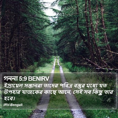 গননা 5:9 BENIRV Bible Verse Image