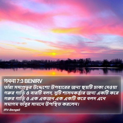 গননা 7:3 BENIRV Bible Verse Image