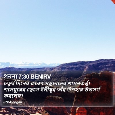 গননা 7:30 BENIRV Bible Verse Image