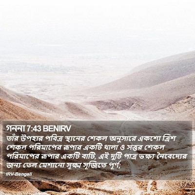 গননা 7:43 BENIRV Bible Verse Image