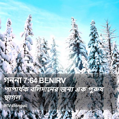 গননা 7:64 BENIRV Bible Verse Image