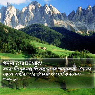 গননা 7:78 BENIRV Bible Verse Image