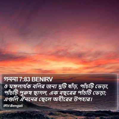 গননা 7:83 BENIRV Bible Verse Image