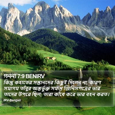গননা 7:9 BENIRV Bible Verse Image