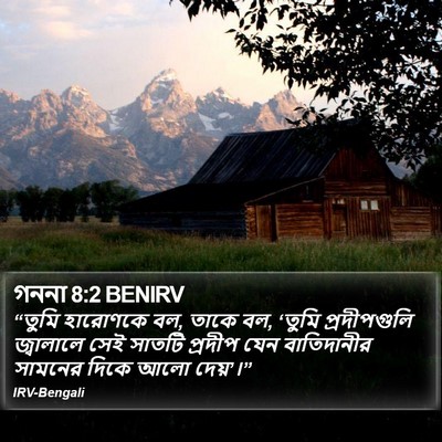 গননা 8:2 BENIRV Bible Verse Image