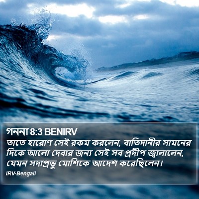 গননা 8:3 BENIRV Bible Verse Image