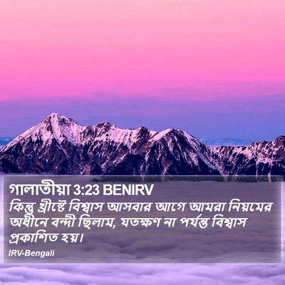 গালাতীয়া 3:23 BENIRV Bible Verse Image