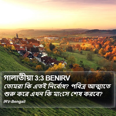 গালাতীয়া 3:3 BENIRV Bible Verse Image