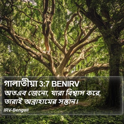 গালাতীয়া 3:7 BENIRV Bible Verse Image