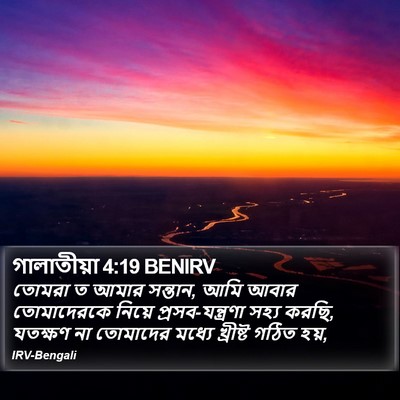 গালাতীয়া 4:19 BENIRV Bible Verse Image