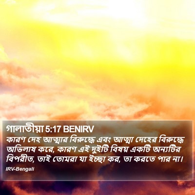 গালাতীয়া 5:17 BENIRV Bible Verse Image